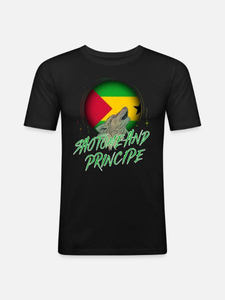 Sao Tome and Principe - Men's Slim Fit T-Shirt - black