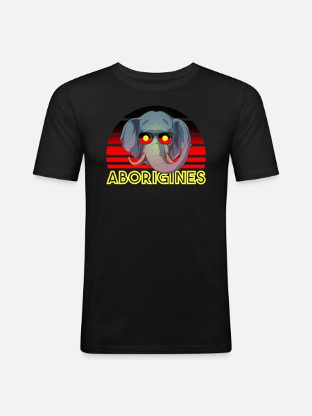 Aborigines - Men's Slim Fit T-Shirt - black