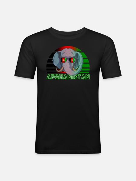 Afghanistan - Men's Slim Fit T-Shirt - black