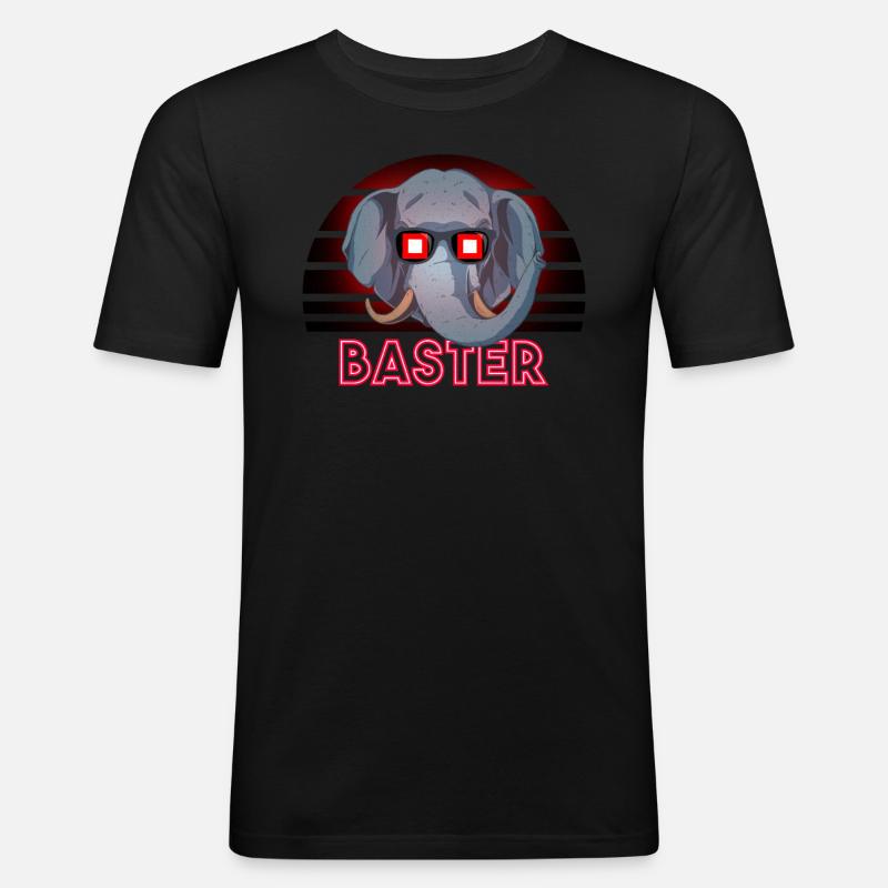 Baster - Männer Slim Fit T-Shirt - Schwarz