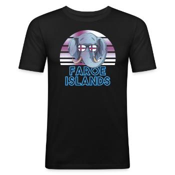Färöer Inseln - Männer Slim Fit T-Shirt - Schwarz - Vorne - Nik (191cm)