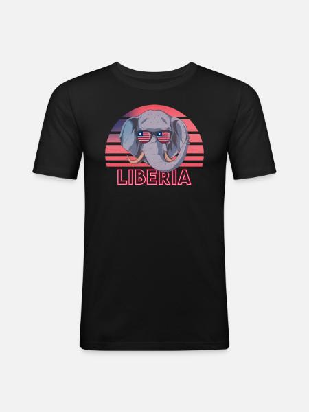 Liberia - Men's Slim Fit T-Shirt - black