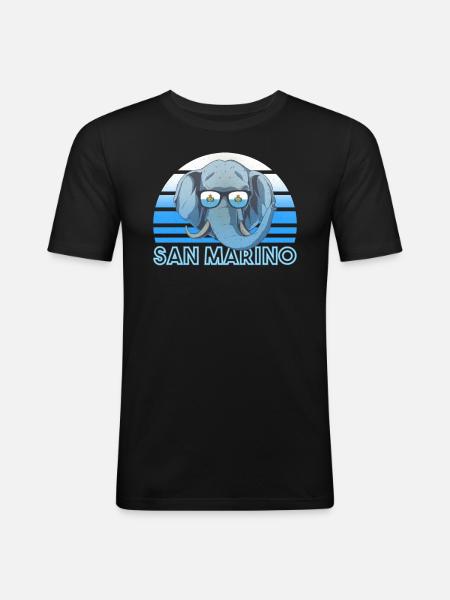 San Marino - Men's Slim Fit T-Shirt - black