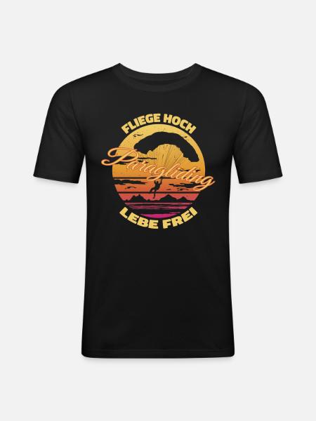 Fly high, live free - Men's Slim Fit T-Shirt - black