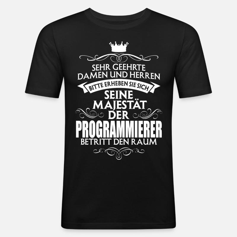 PROGRAMMIERER - Majestät - Männer Slim Fit T-Shirt - Schwarz