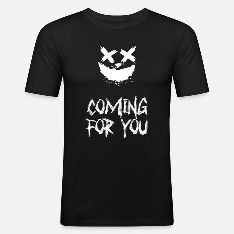 Venir pour vous – Effrayant - T-shirt près du corps Homme - noir