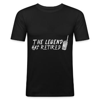Retired police officer - Men's Slim Fit T-Shirt - black - Front - Nik (191cm)