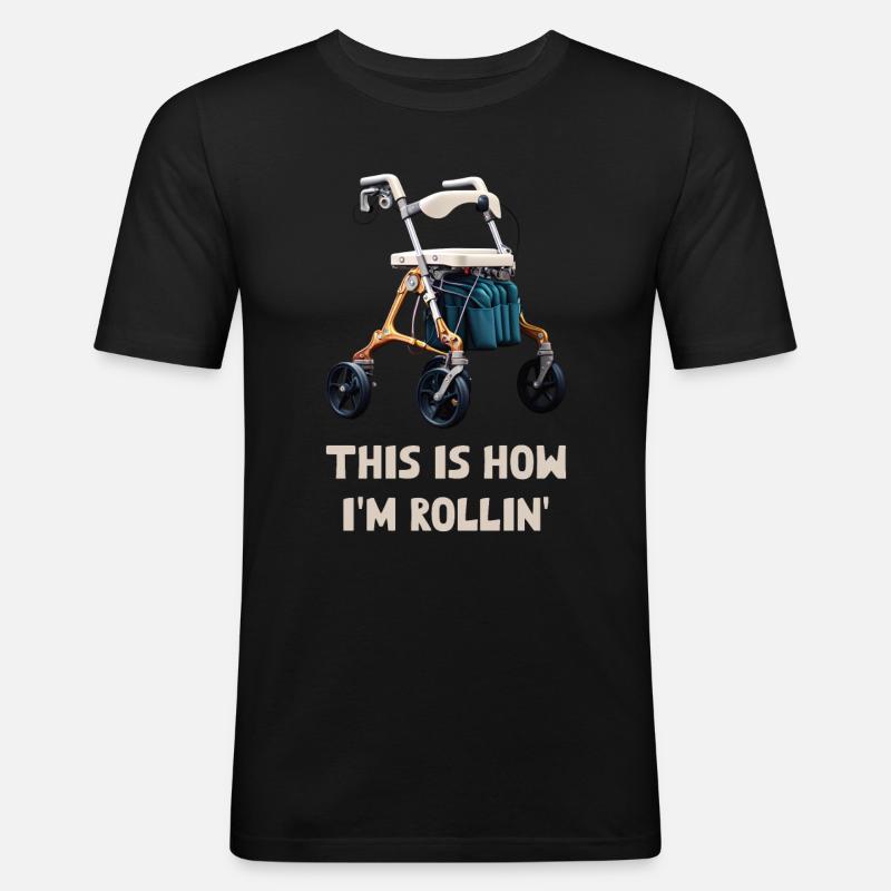 This is how I'm Rollin' - Men's Slim Fit T-Shirt - black