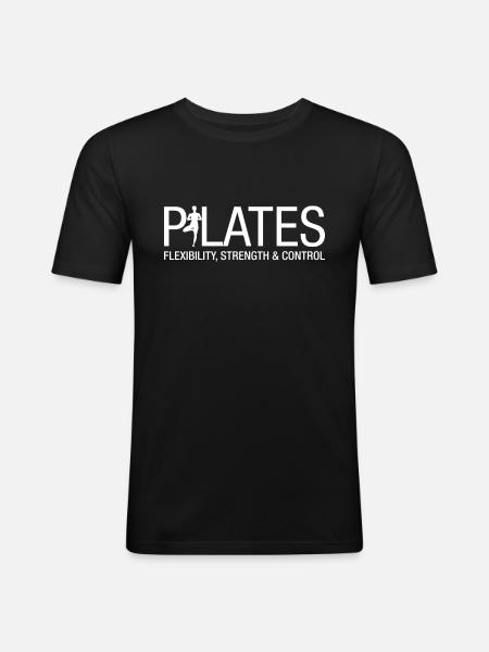 Pilates Exercises - Men's Slim Fit T-Shirt - black