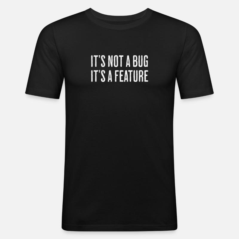 Verkleidetes Feature – Geeky Coding Design - Männer Slim Fit T-Shirt - Schwarz