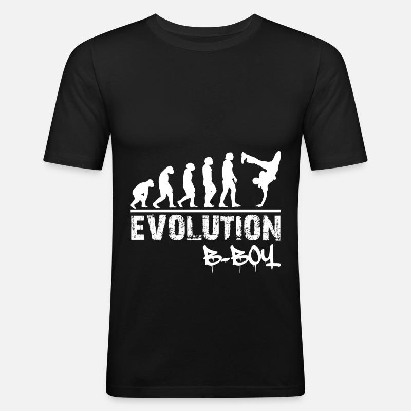 Breakdance Evolution B-Boy Breakdancer Gift - Men's Slim Fit T-Shirt - black