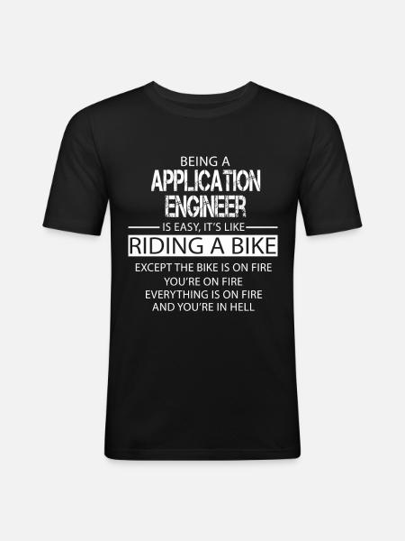 Application Engineer - Men's Slim Fit T-Shirt - black