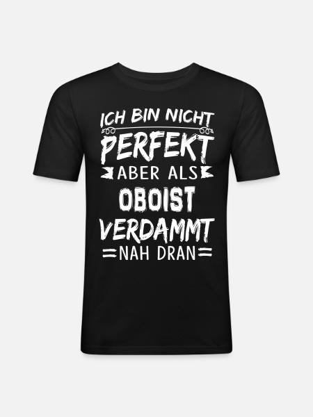 OBOIST - Männer Slim Fit T-Shirt - Schwarz