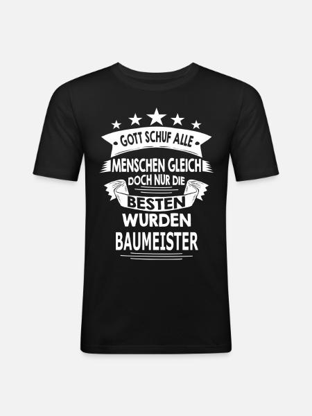 BAUMEISTER - Männer Slim Fit T-Shirt - Schwarz