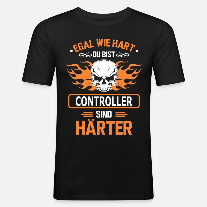 controller - Männer Slim Fit T-Shirt - Schwarz