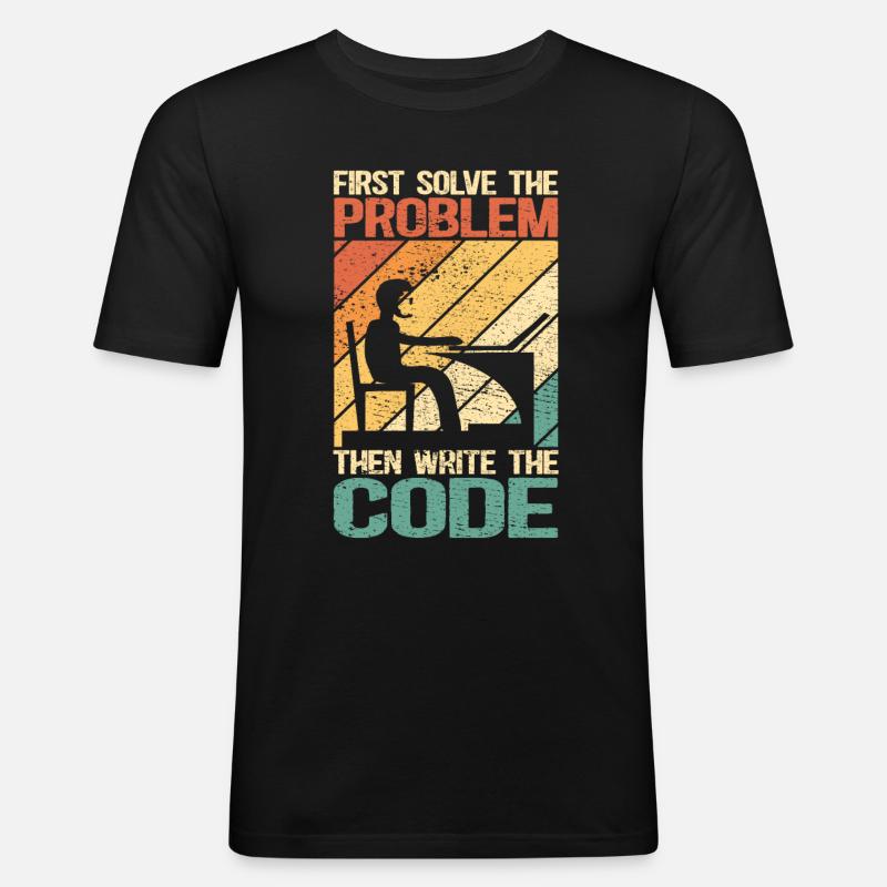 Développeur logiciel Programmeur Programmation - T-shirt près du corps Homme - noir