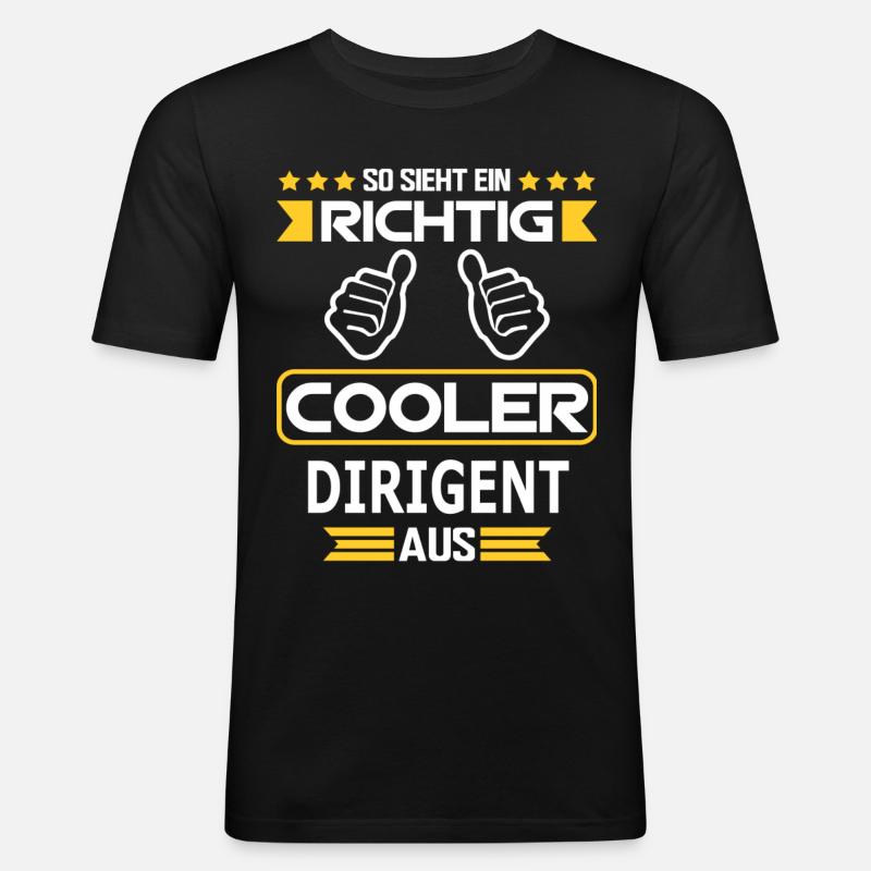 DIRIGENT - Männer Slim Fit T-Shirt - Schwarz