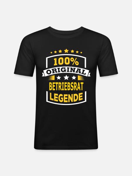 BETRIEBSRAT - Männer Slim Fit T-Shirt - Schwarz