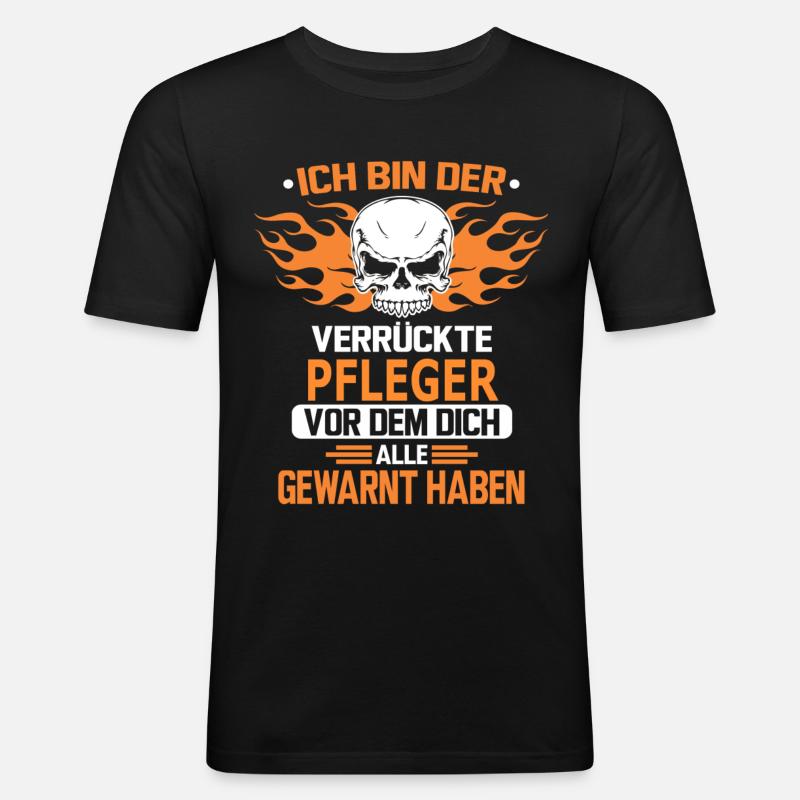 PFLEGER - Männer Slim Fit T-Shirt - Schwarz