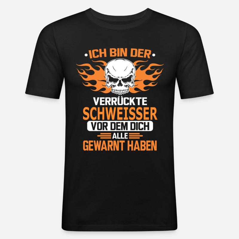 SCHWEISSER - Männer Slim Fit T-Shirt - Schwarz