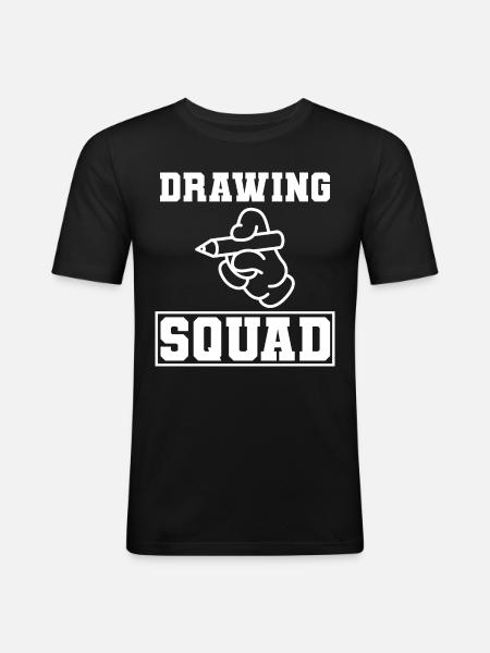 Kunstliebhaber Grafikdesigner - Männer Slim Fit T-Shirt - Schwarz