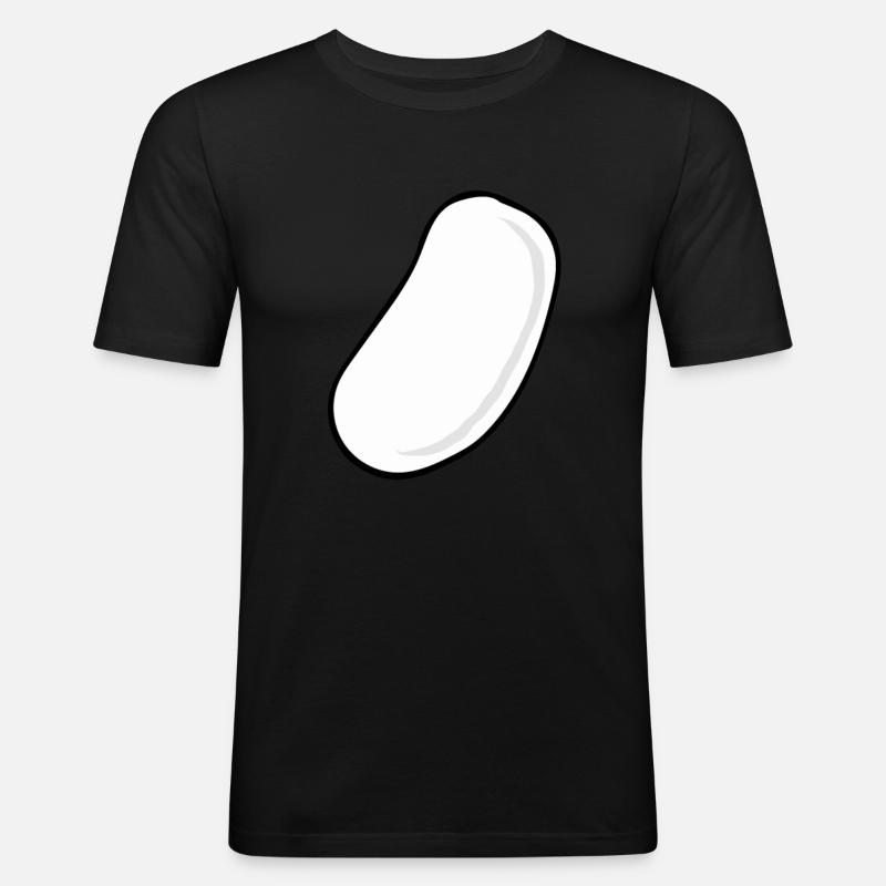 Bohne - Männer Slim Fit T-Shirt - Schwarz