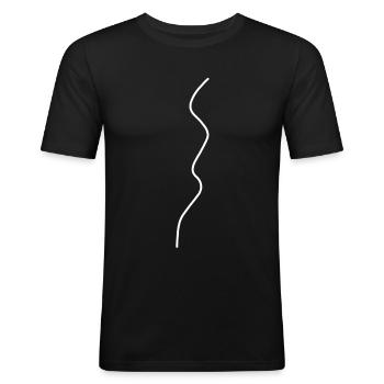 fil - T-shirt près du corps Homme - noir - Devant - Nik (191cm)