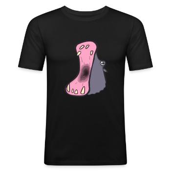 hippo - Men's Slim Fit T-Shirt - black - Front - Nik (191cm)
