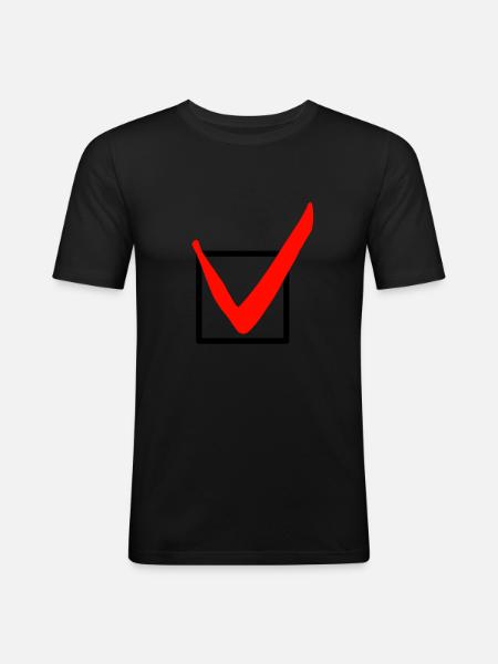 checkmark - Men's Slim Fit T-Shirt - black