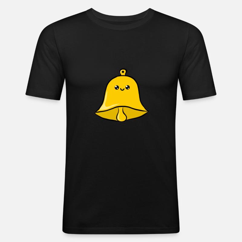 Glocke - Männer Slim Fit T-Shirt - Schwarz
