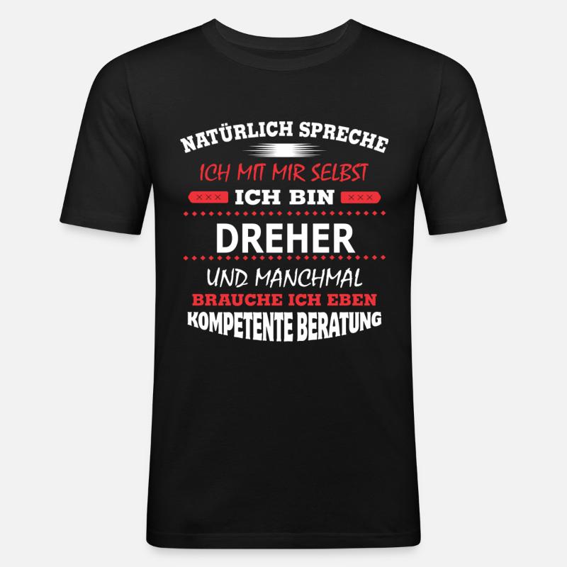 DREHER - Männer Slim Fit T-Shirt - Schwarz