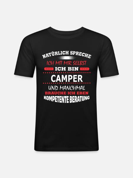CAMPER - Männer Slim Fit T-Shirt - Schwarz