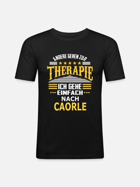 NACH_CAORLE - Männer Slim Fit T-Shirt - Schwarz