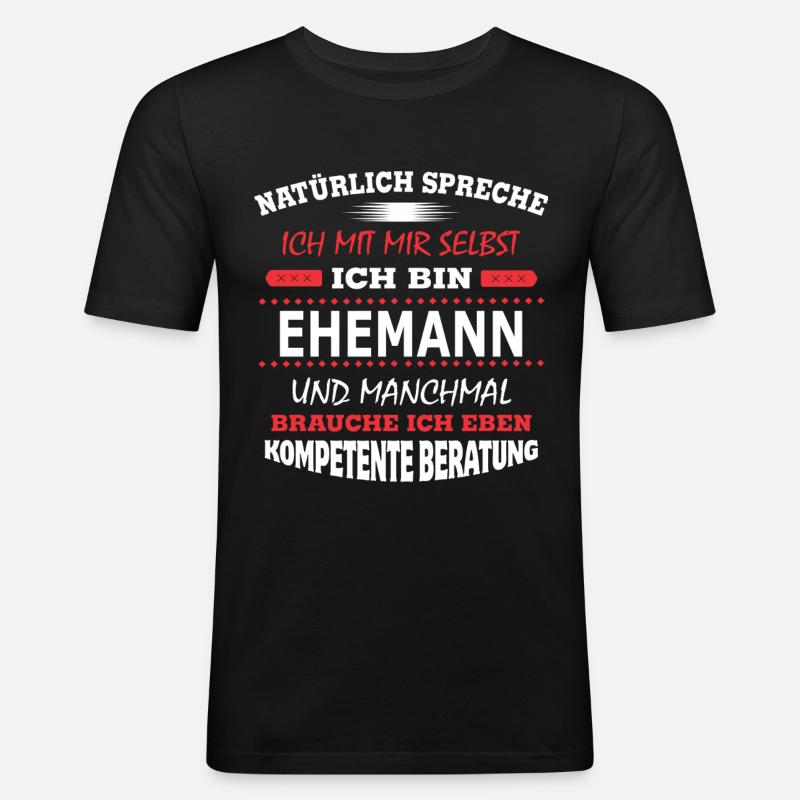 EHEMANN - Männer Slim Fit T-Shirt - Schwarz