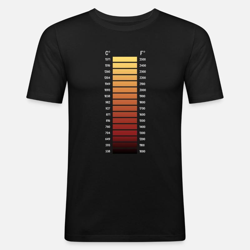 Blacksmith area - temperature grill heating - Men's Slim Fit T-Shirt - black