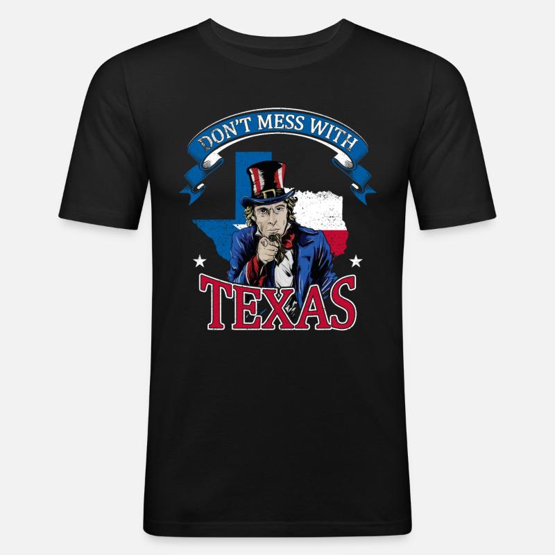 Don't Mess With Texas - Men's Slim Fit T-Shirt - black