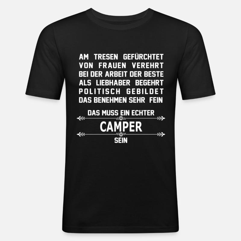 camper - Männer Slim Fit T-Shirt - Schwarz
