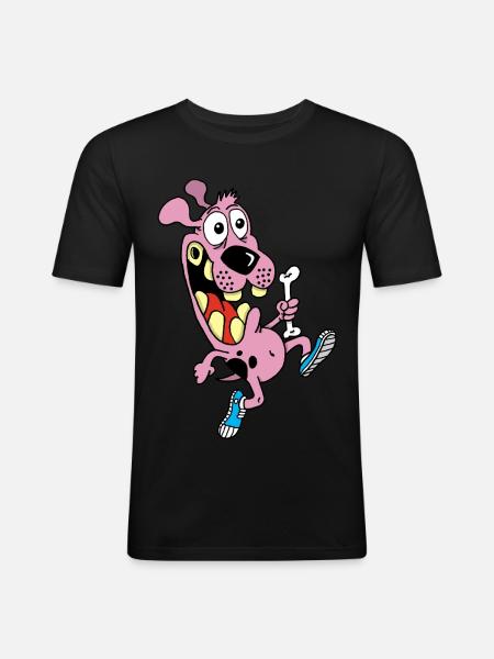 Relay race for a pink dog - Men's Slim Fit T-Shirt - black