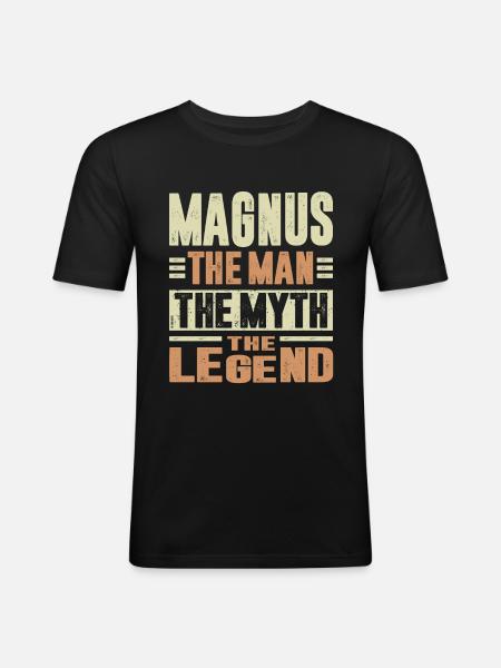 Magnus The Man - Men's Slim Fit T-Shirt - black