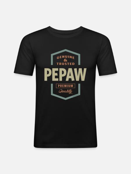 Genuine Pepaw - Men's Slim Fit T-Shirt - black