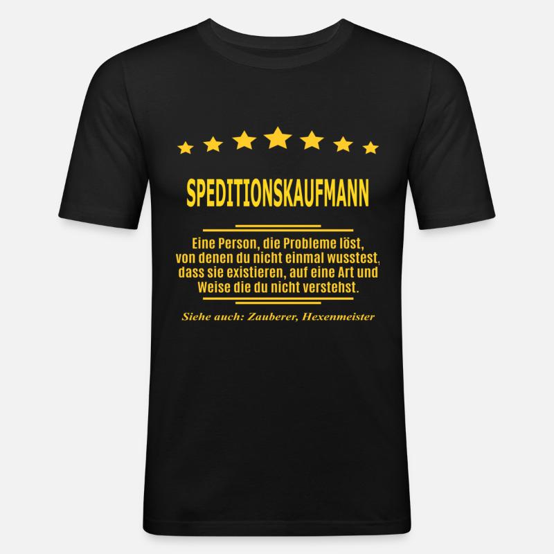 SPEDITIONSKAUFMANN - Männer Slim Fit T-Shirt - Schwarz