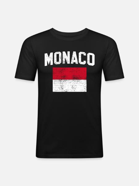 Monaco - T-shirt près du corps Homme - noir