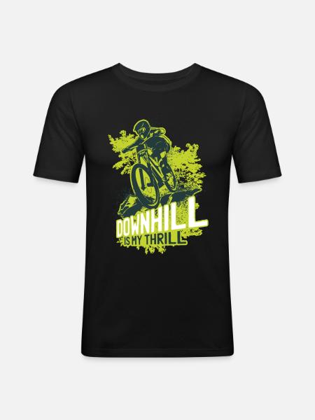 Downhill gift - Men's Slim Fit T-Shirt - black
