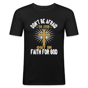 Christian - T-shirt près du corps Homme - noir - Devant - Nik (191cm)