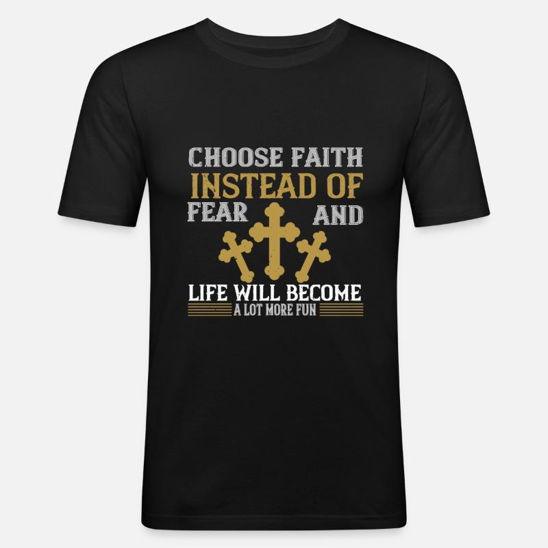 Christlich - Männer Slim Fit T-Shirt - Schwarz