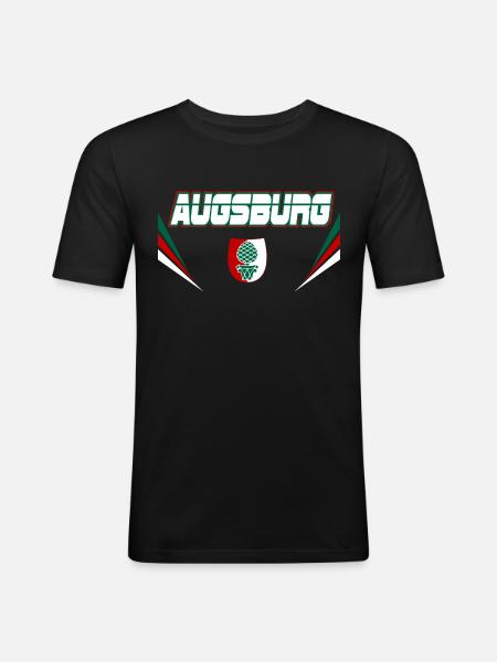 Augsburg - Männer Slim Fit T-Shirt - Schwarz