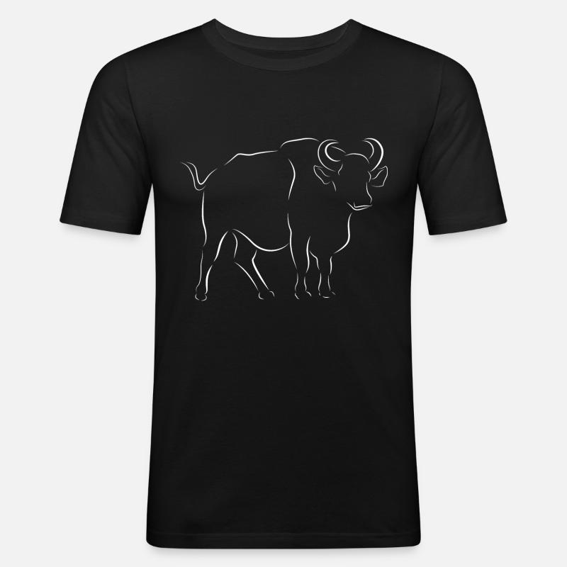 Büffel - Männer Slim Fit T-Shirt - Schwarz