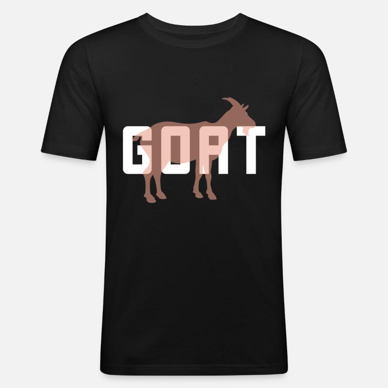 Ziege - Männer Slim Fit T-Shirt - Schwarz