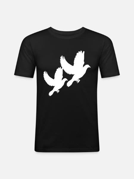 colombe - T-shirt près du corps Homme - noir