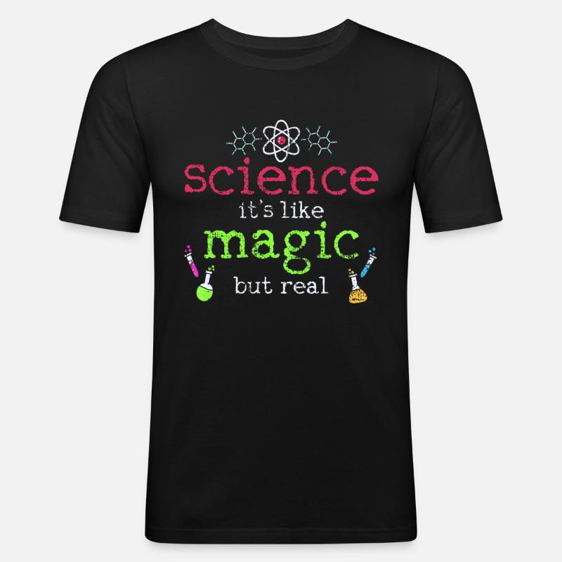 Science science science - T-shirt près du corps Homme - noir
